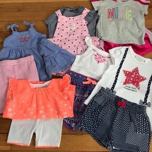 Lot of Infant Baby Girl Summer Clothes